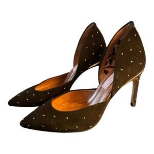 Ted Baker Daphne D'Orsay Pumps  Studded Suede  Size 36.5